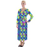 Colorful stars pattern                                                                       Velvet Maxi Wrap Dress