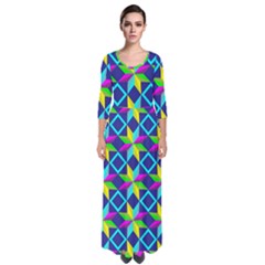 Quarter Sleeve Maxi Dress 