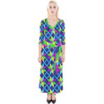 Colorful stars pattern                                                                     Quarter Sleeve Wrap Maxi Dress