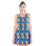 Colorful stars pattern                                                                     Scoop Neck Skater Dress