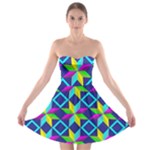 Colorful stars pattern                                                                     Strapless Bra Top Dress