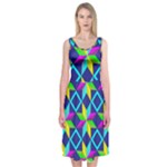 Colorful stars pattern                                                                    Midi Sleeveless Dress