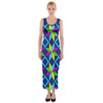 Colorful stars pattern                                                                     Fitted Maxi Dress