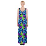 Colorful stars pattern                                                                     Maxi Thigh Split Dress