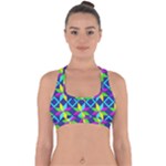 Colorful stars pattern                                                                    Cross Back Hipster Bikini Top