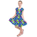 Colorful stars pattern                                                                         Kids  Short Sleeve Dress