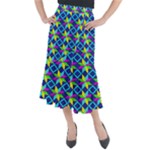 Colorful stars pattern                                                                         Midi Mermaid Skirt