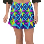 Colorful stars pattern                                                                     Fishtail Mini Chiffon Skirt