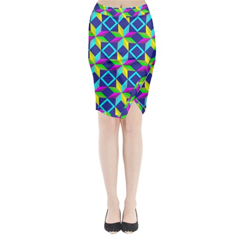 Colorful stars pattern                                                                    Midi Wrap Pencil Skirt from ArtsNow.com