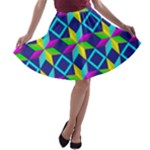 Colorful stars pattern                                                                     A-line Skirt