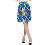 Colorful stars pattern                                                                     A-line Skater Skirt