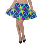 Colorful stars pattern                                                                    Velvet Skater Skirt