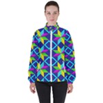 Colorful stars pattern                                                                     High Neck Windbreaker (Women)