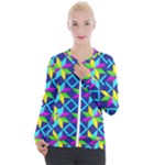 Colorful stars pattern                                                                   Casual Zip Up Jacket