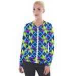 Colorful stars pattern                                                                     Velour Zip Up Jacket