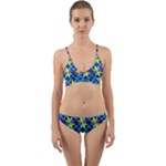 Colorful stars pattern                                                                       Wrap Around Bikini Set