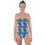 Colorful stars pattern                                                                    Tie Back One Piece Swimsuit