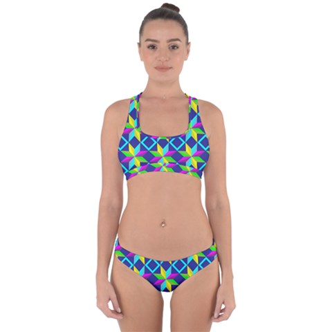 Colorful stars pattern                                                                    Cross Back Hipster Bikini Set from ArtsNow.com