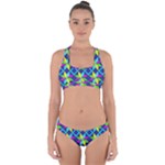 Colorful stars pattern                                                                    Cross Back Hipster Bikini Set