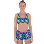 Colorful stars pattern                                                                    Racerback Boyleg Bikini Set