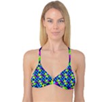 Colorful stars pattern                                                                     Reversible Tri Bikini Top