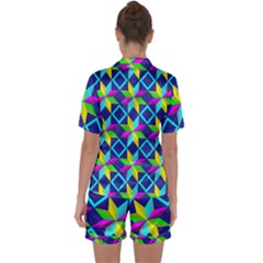 Satin Short Sleeve Pajamas Set 
