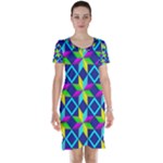 Colorful stars pattern                                                                     Short Sleeve Nightdress