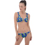 Colorful stars pattern                                                                     Ring Detail Crop Bikini Set