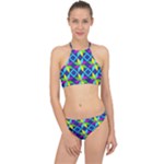 Colorful stars pattern                                                                     Racer Front Bikini Set