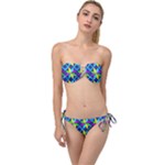 Colorful stars pattern                                                                  Twist Bandeau Bikini Set