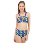 Colorful stars pattern                                                                     Cage Up Bikini Set