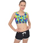 Colorful stars pattern                                                                    V-Back Sports Bra