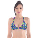 Colorful stars pattern                                                                    Plunge Bikini Top