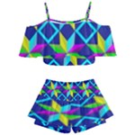 Colorful stars pattern                                                                  Kids  Off Shoulder Skirt Bikini