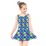 Colorful stars pattern                                                                    Kids  Skater Dress Swimsuit