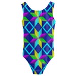 Colorful stars pattern                                                                    Kids  Cut-Out Back One Piece Swimsuit