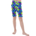 Colorful stars pattern                                                                   Kids  Mid Length Swim Shorts