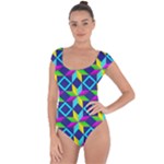 Colorful stars pattern                                                                     Short Sleeve Leotard