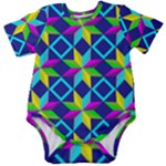 Colorful stars pattern                                                           Baby Short Sleeve Bodysuit