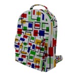 Colorful rectangles                                                                     Flap Pocket Backpack (Large)