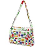 Colorful rectangles                                                                    Front Pocket Crossbody Bag