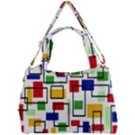 Colorful rectangles                                                                   Double Compartment Shoulder Bag