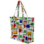 Colorful rectangles                                                                  Zip Up Canvas Bag