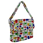 Colorful rectangles                                                                   Buckle Messenger Bag