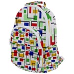 Colorful rectangles                                                                   Rounded Multi Pocket Backpack