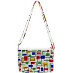 Colorful rectangles                                                                  Double Gusset Crossbody Bag