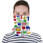 Colorful rectangles                                                                  Face Seamless Bandana (Adult)