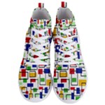 Colorful rectangles                                                                     Men s Lightweight High Top Sneakers