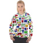 Colorful rectangles                                                                   Women s Overhead Hoodie