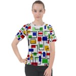 Colorful rectangles                                                                    Women s Sport Raglan Tee